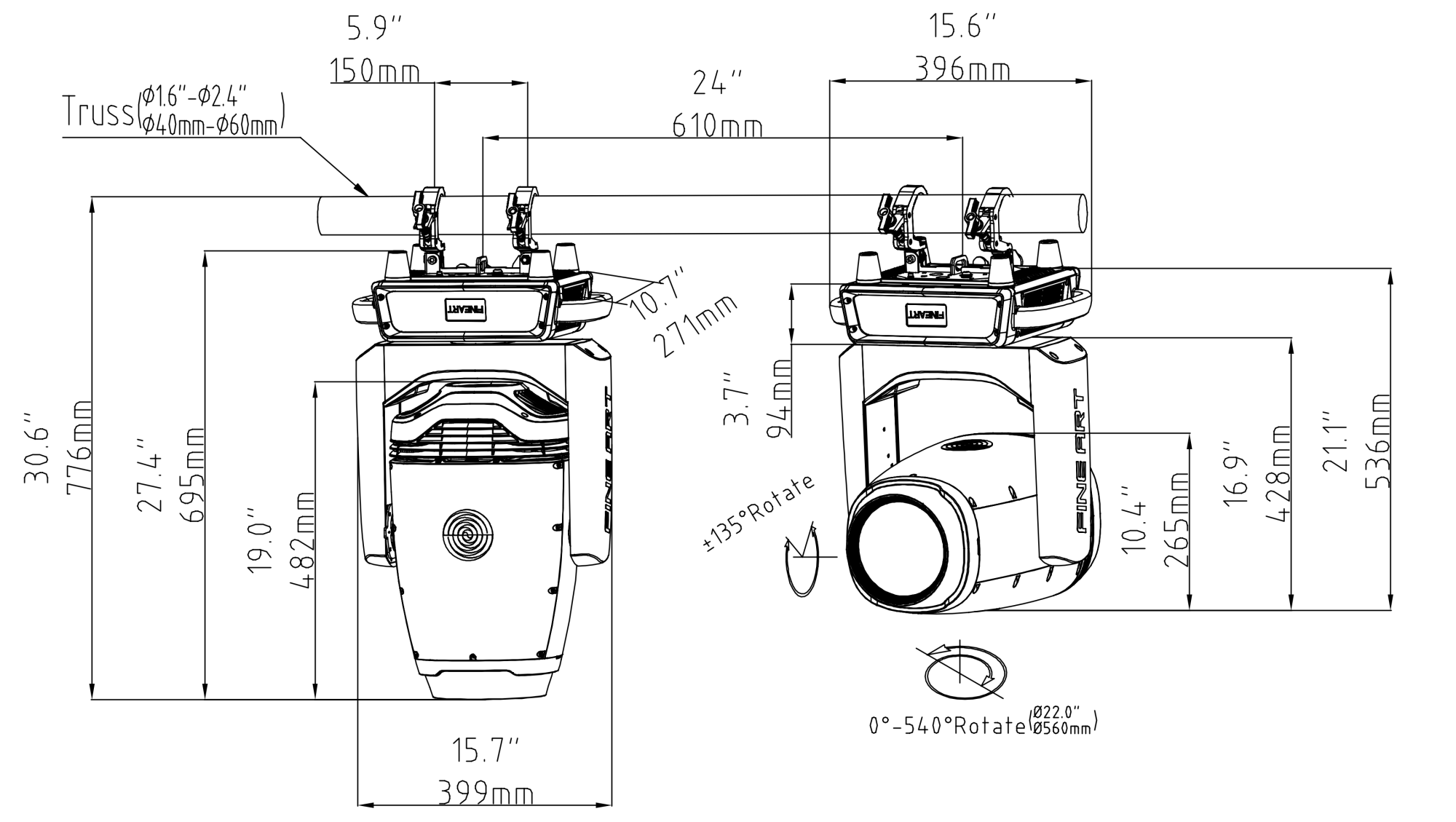 FINE 600LB BSW IP尺寸表